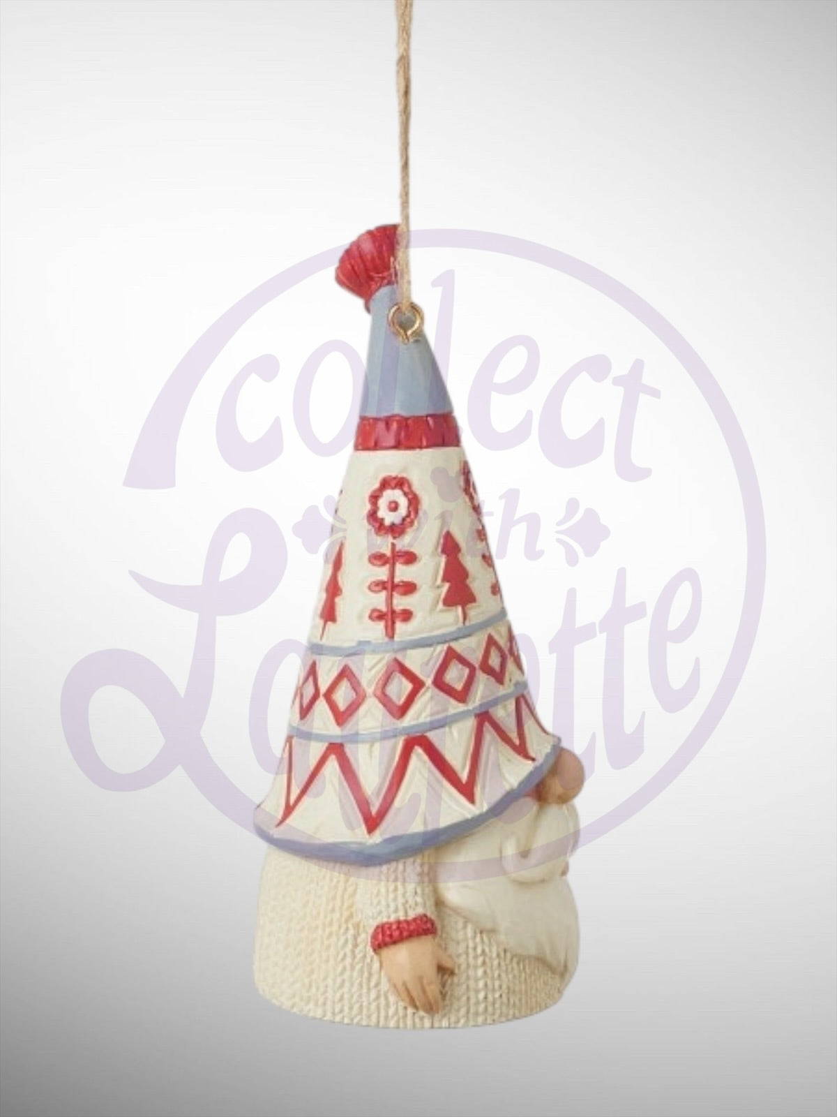 Jim Shore Heartwood Creek - Nordic Noel Gnome in White Sweater Ornament